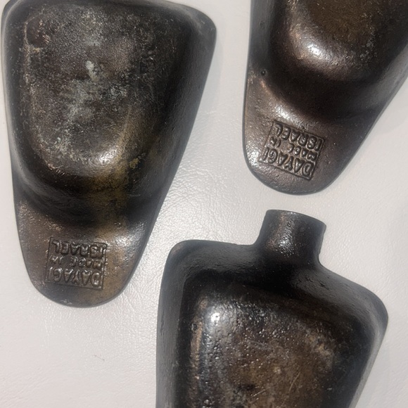 3 Vintage Ashtray Solid Brass Dayagi Israel Ornate Mid Century RARE EUC Collect - Picture 7 of 12